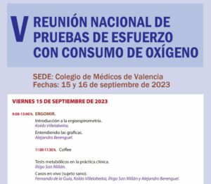 V Reunión Nacional Pruebas de Esfuerzo con Consumo de Oxígeno